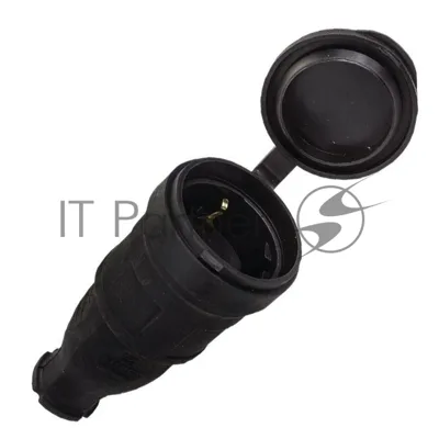 Розетка переносная 16А 230В 2P+PE с защ. крышкой IP44 каучук EKF RPS-012-16-230-44