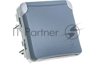 Механизм розетки 1-м СП Plexo с защ. крышкой с заземл. IP55 сер. Leg 069570