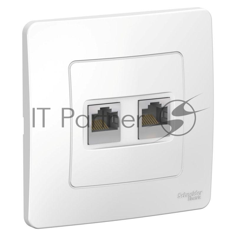 Розетка компьютерная 2-м СП Blanca RJ45 кат.5e бел. SchE BLNIS045451