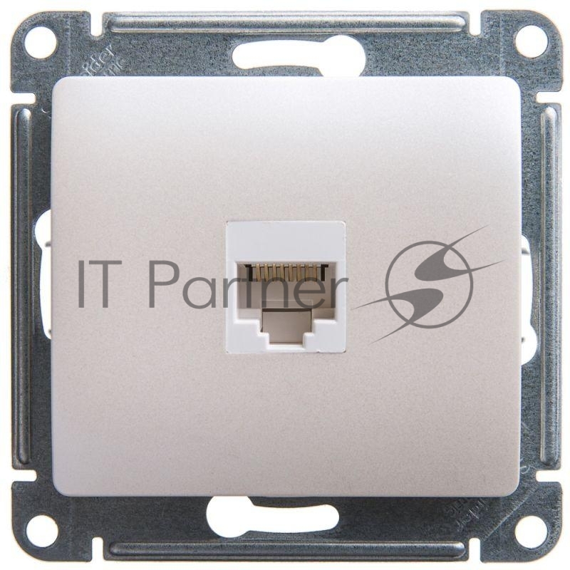 Механизм розетки комп. 1-м Glossa RJ45 CAT.5E перламутр SchE GSL000681K
