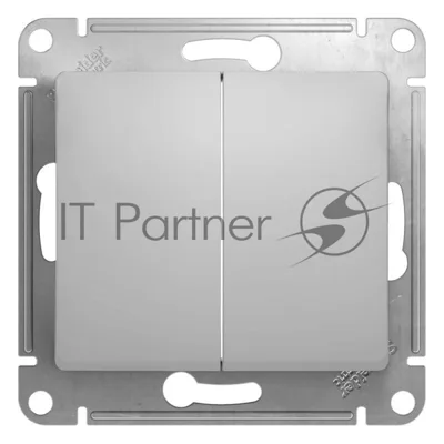 Механизм выключателя 2-кл. СП Glossa 10А IP20 10AX алюм. SchE GSL000351