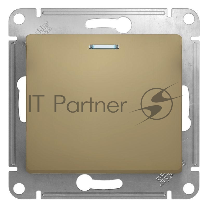 Механизм выключателя 1-кл. СП Glossa 10А IP20 10AX с подсветкой титан SchE GSL000413