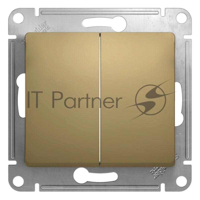 Механизм выключателя 2-кл. СП Glossa 10А IP20 10AX титан SchE GSL000451