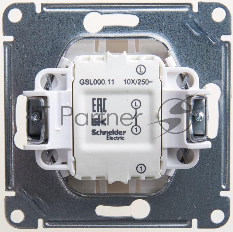 Механизм выключателя 1-кл. СП Glossa 10А IP20 10AX перламутр SchE GSL000611