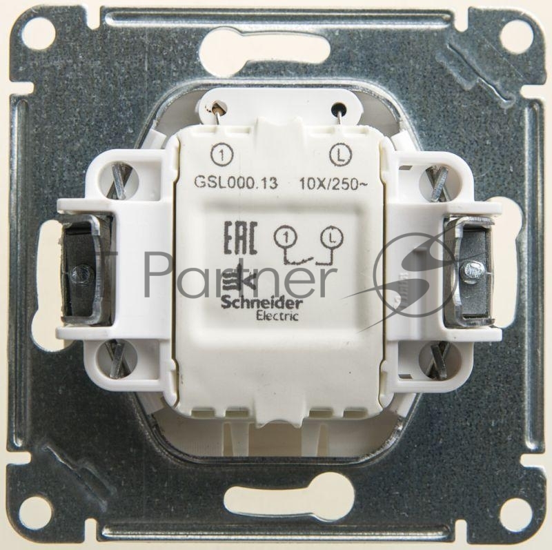 Механизм выключателя 1-кл. СП Glossa 10А IP20 10AX с подсветкой перламутр SchE GSL000613