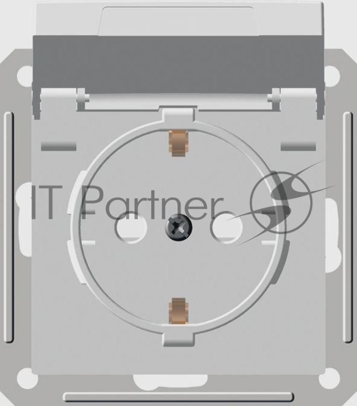 Розетка 1-м СП W59aqua 16А защ. шторки с заземл. бел. IP44 SchE RS16-152B-18
