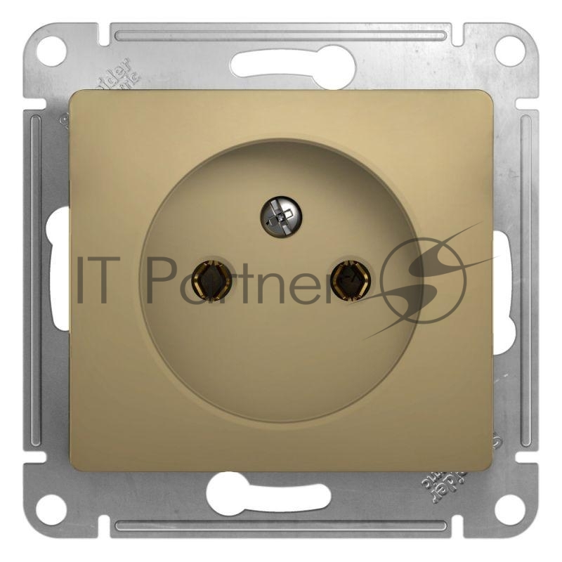 Механизм розетки 1-м СП Glossa 16А IP20 без заземл. титан SchE GSL000441
