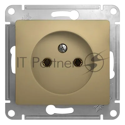 Механизм розетки 1-м СП Glossa 16А IP20 без заземл. титан SchE GSL000441