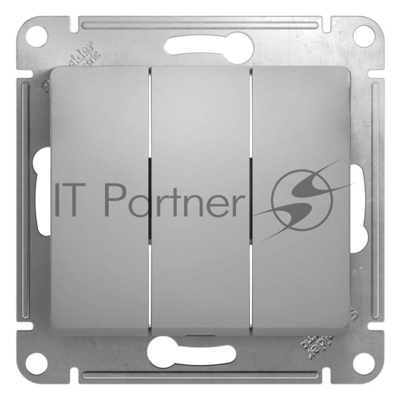 Механизм выключателя 3-кл. СП Glossa 10А IP20 10AX алюм. SchE GSL000331