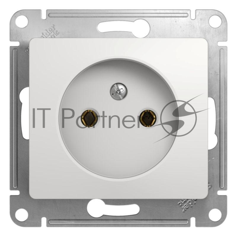 Механизм розетки 1-м СП Glossa 16А IP20 без заземл. бел. SchE GSL000141