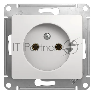 Механизм розетки 1-м СП Glossa 16А IP20 без заземл. бел. SchE GSL000141
