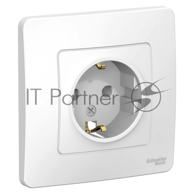 Розетка СП Blanca 16А 250В без шторок с заземл. бел. SchE BLNRS001011