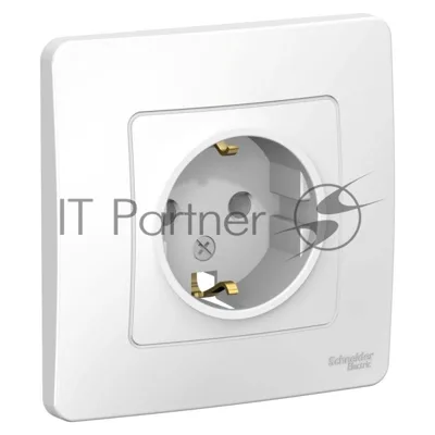 Розетка СП Blanca 16А 250В без шторок с заземл. бел. SchE BLNRS001011