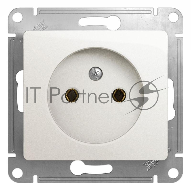 Механизм розетки 1-м СП Glossa 16А IP20 без заземл. перламутр SchE GSL000641