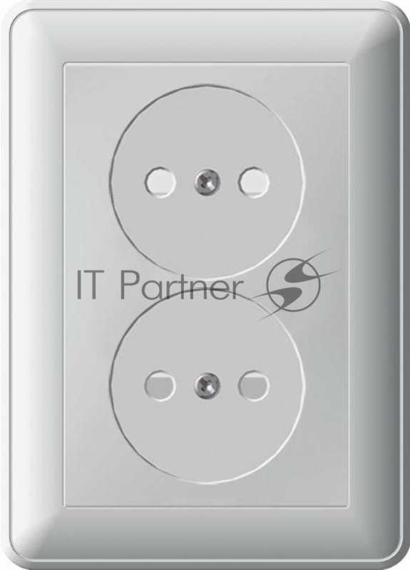 Розетка 2-м СП W59 16А IP20 защ. шторки без заземл. бел. SchE RS16-254-18