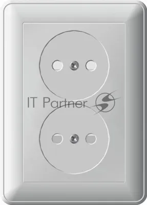 Розетка 2-м СП W59 16А IP20 защ. шторки без заземл. бел. SchE RS16-254-18