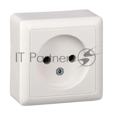 Розетка 1-м ОП Хит 10А IP20 без заземл. белый SchE RA10-131-B