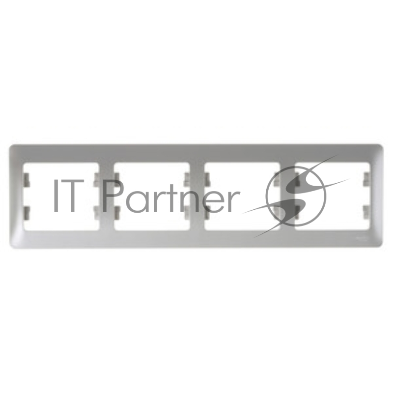 Рамка 4-м Glossa горизонт. платина SchE GSL001204