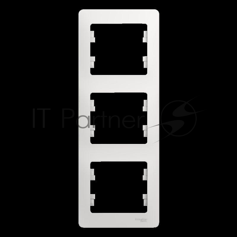 Рамка 3-м Glossa верт. бел. SchE GSL000107