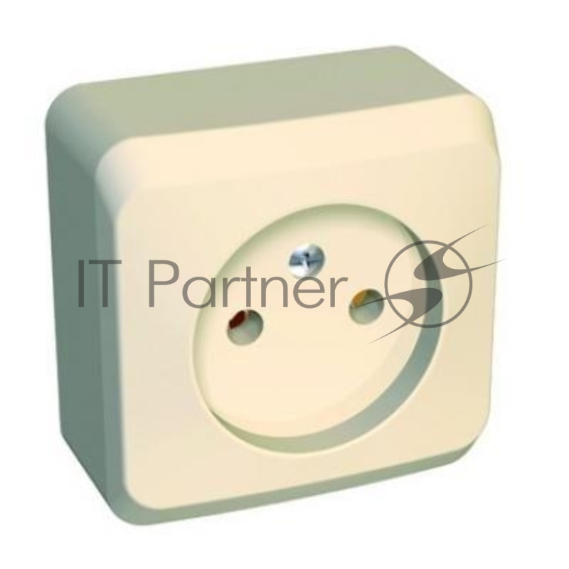 Розетка 1-м ОП Этюд 16А IP20 без заземл. крем. SchE PA16-001K