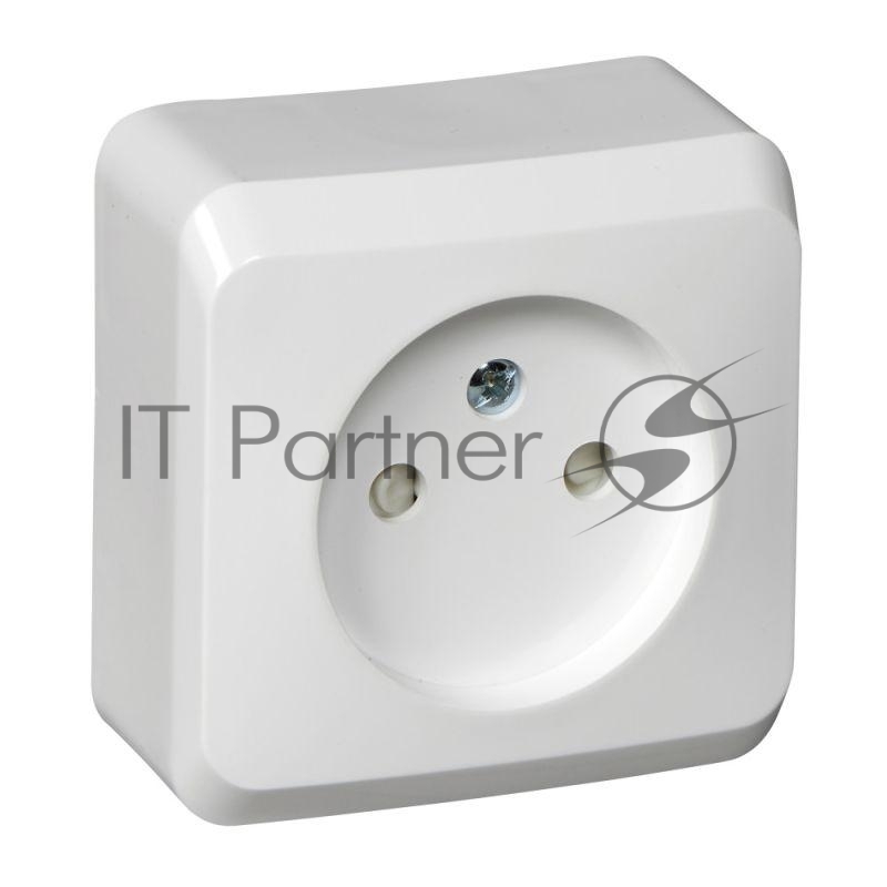 Розетка 1-м ОП Этюд 16А IP20 защ. шторки без заземл. белый SchE PA16-002B