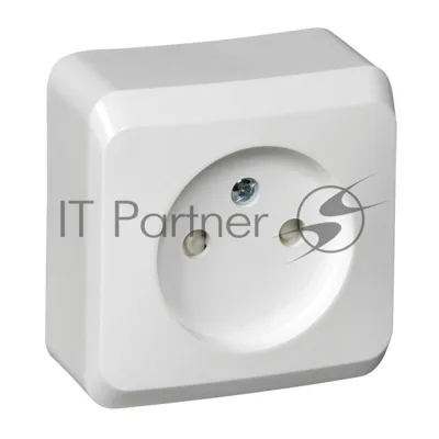 Розетка 1-м ОП Этюд 16А IP20 защ. шторки без заземл. белый SchE PA16-002B