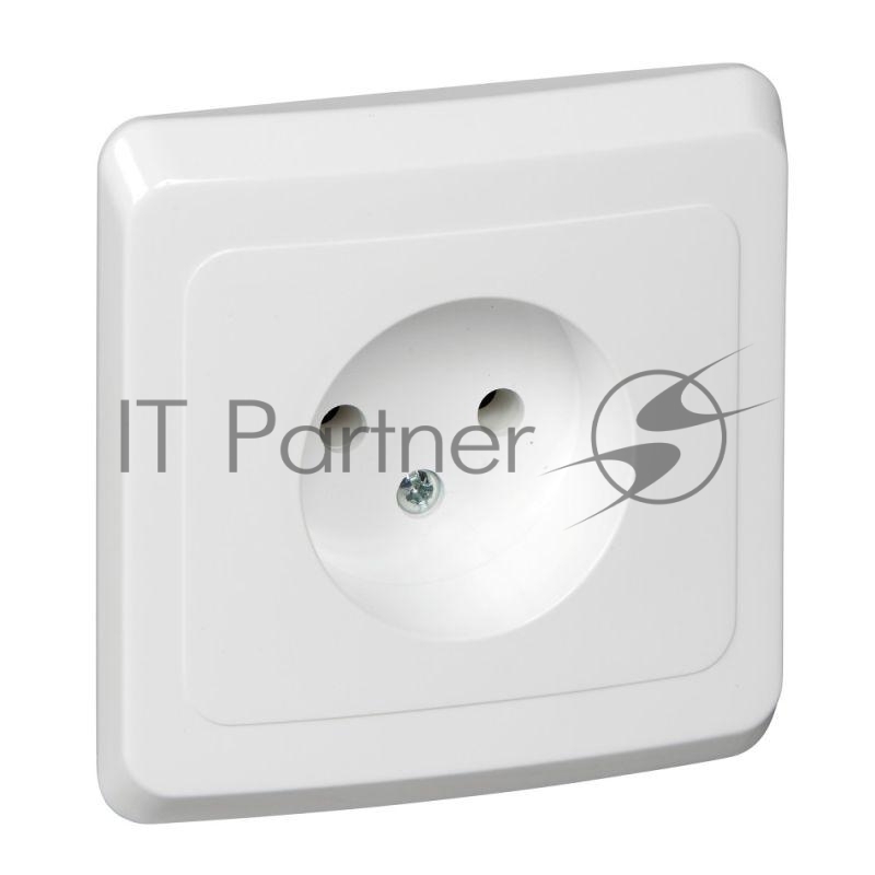 Розетка 1-м СП Этюд 16А IP20 без заземл. бел. SchE PC16-001B