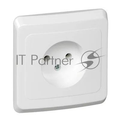 Розетка 1-м СП Этюд 16А IP20 без заземл. бел. SchE PC16-001B