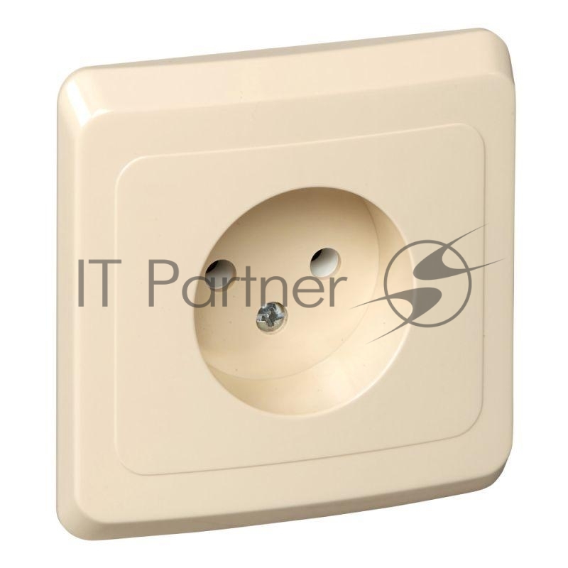 Розетка 1-м СП Этюд 16А IP20 без заземл. крем. SchE PC16-001K