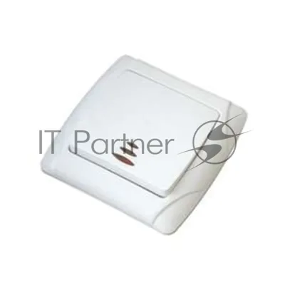 Выключатель 1-кл. СП Маргарита 10А IP20 с индик. белый Universal М0121