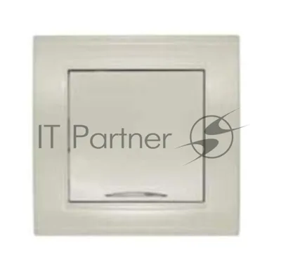 Выключатель 1-кл. СП Бриллиант 10А IP20 с подсветкой сл. кость Universal 7948615