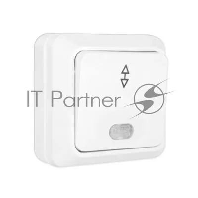 Выключатель проходной 1-кл. ОП Олимп 10А IP20 с индик. белый Universal О0125