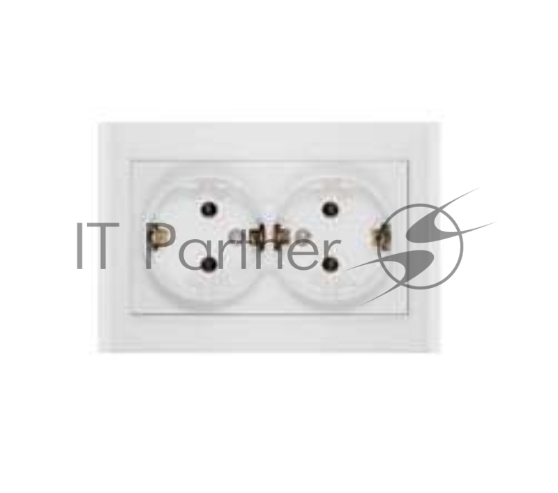 Розетка 2-м СП Бриллиант с заземл. бел. UNIVersal 7947533