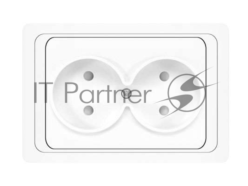 Розетка 2-м СП Валери 16А IP20 защ. шторки бел. Universal В0102x
