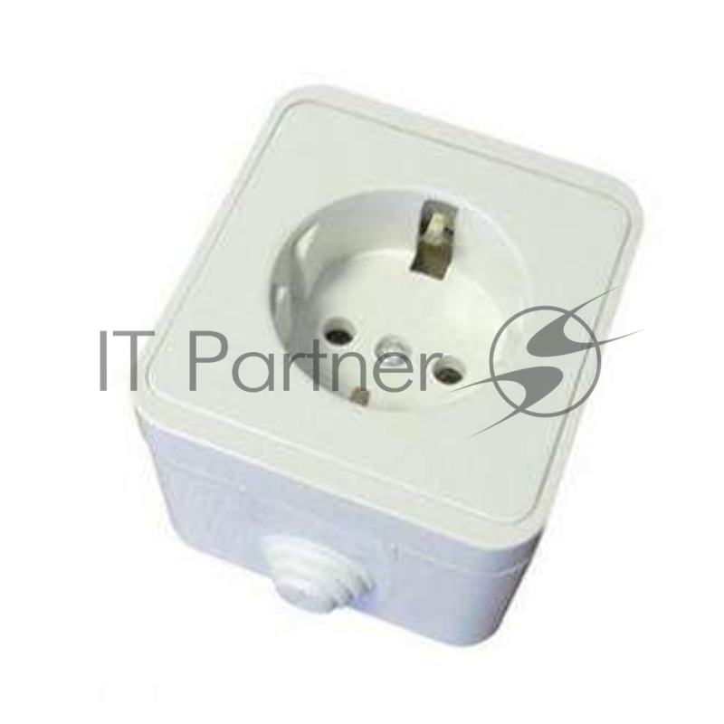 Розетка 1-м ОП Клио 16А с заземл. IP44 белый UNIVersal К2228