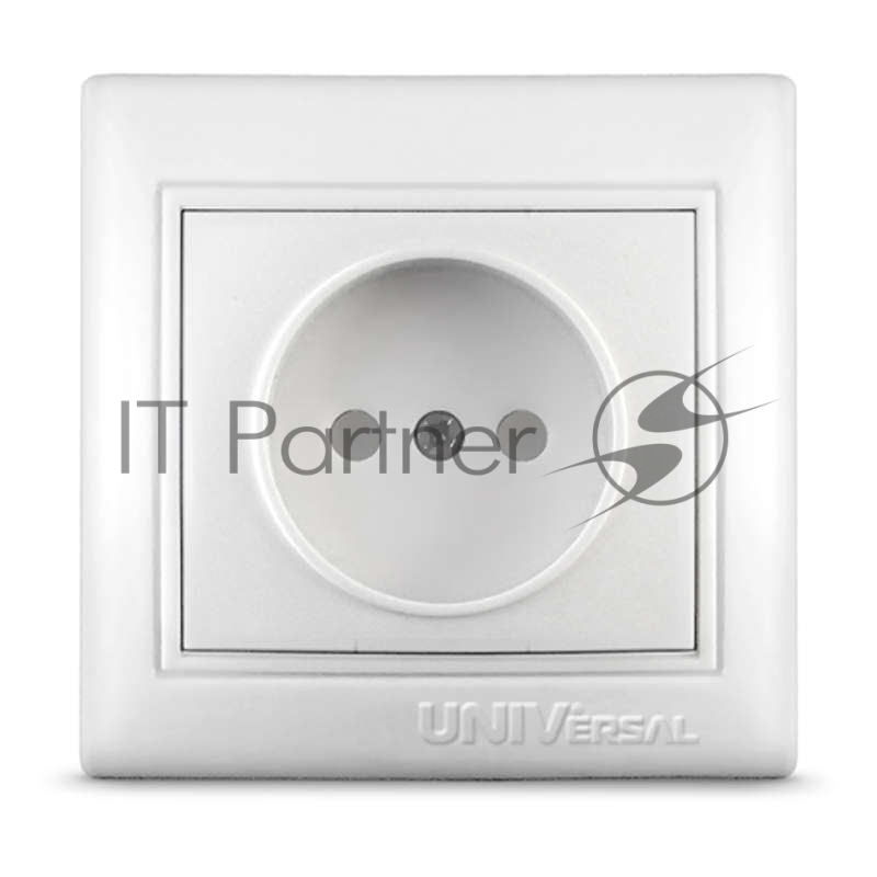 Розетка 1-м СП Севиль 16А IP20 защ. шторки без заземл. бел. Universal С0047
