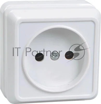 Розетка 1-м ОП Октава 10А IP20 без заземл. белый IEK ERO10-K01-10-DC