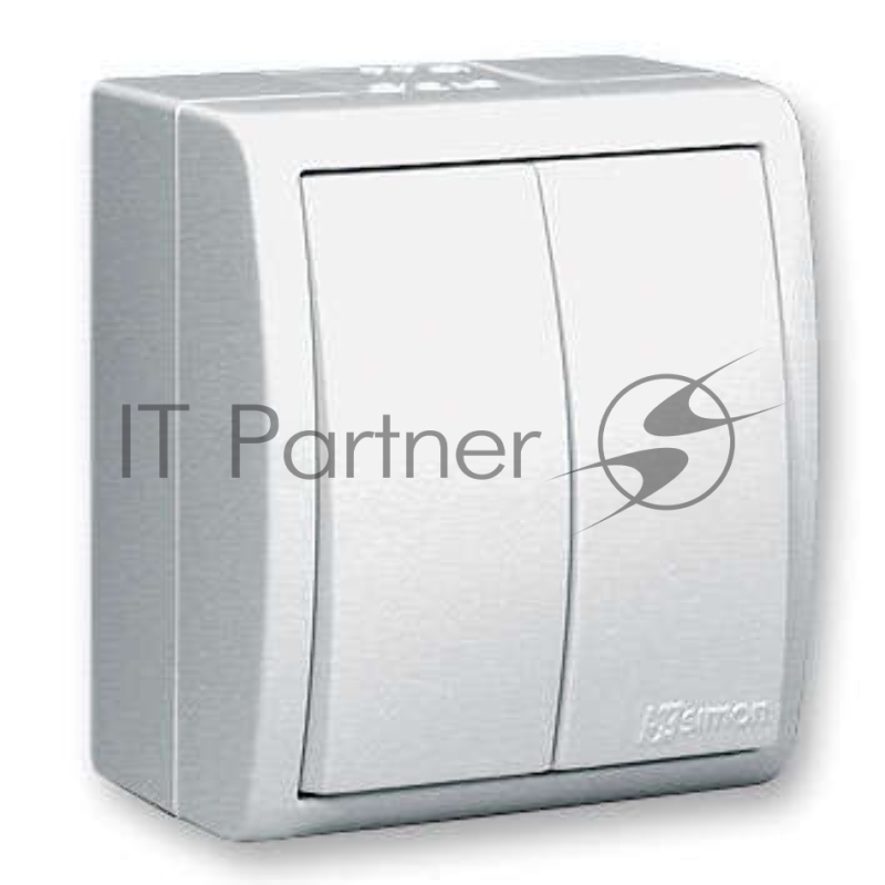 Выключатель 2-кл. ОП Simon15 10А IP54 белый Simon 1594398-030