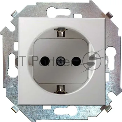 Механизм розетки 1-м СП Simon15 с заземл. белый Simon 1591432-030