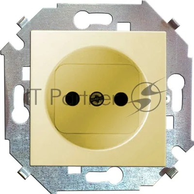 Механизм розетки 1-м СП Simon15 16А IP20 без заземл. сл. кость Simon 1591431-031
