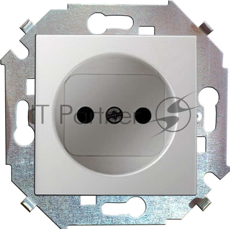 Механизм розетки 1-м СП Simon15 16А IP20 без заземл. бел. Simon 1591431-030