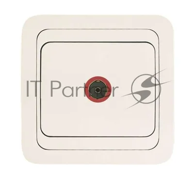 Розетка телевизионная TV Makel 1-м СП Mimoza 16А IP20 бел./бел.