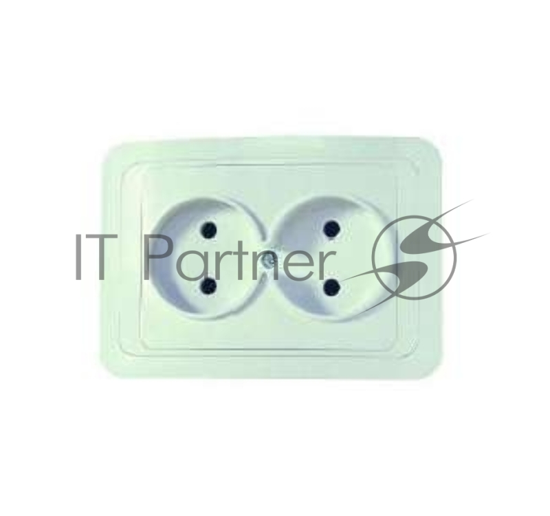Розетка Makel 2-м СП Mimoza 16А IP20 без заземл. бел./бел.