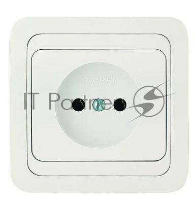 Розетка 1-м Makel СП Mimoza 16А IP20 без заземл. бел./бел.