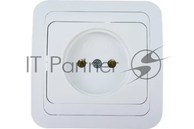 Розетка 1-м Makel СП Mimoza 16А IP20 без заземл. керам. бел./бел.
