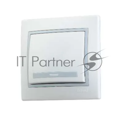 Выключатель 1-кл. СП Мира 10А IP20 бел./сер. LEZARD 701-0215-100