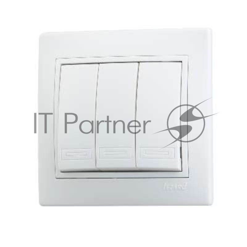 Выключатель 3-кл. СП Мира 10А IP20 белый/белый LEZARD 701-0202-109