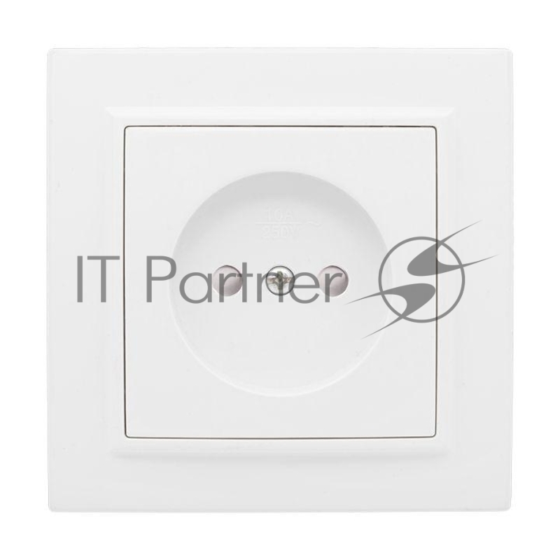 Розетка 1-м СП Минск 10А защ. шторки без заземл. бел Basic EKF ERR10-022-100