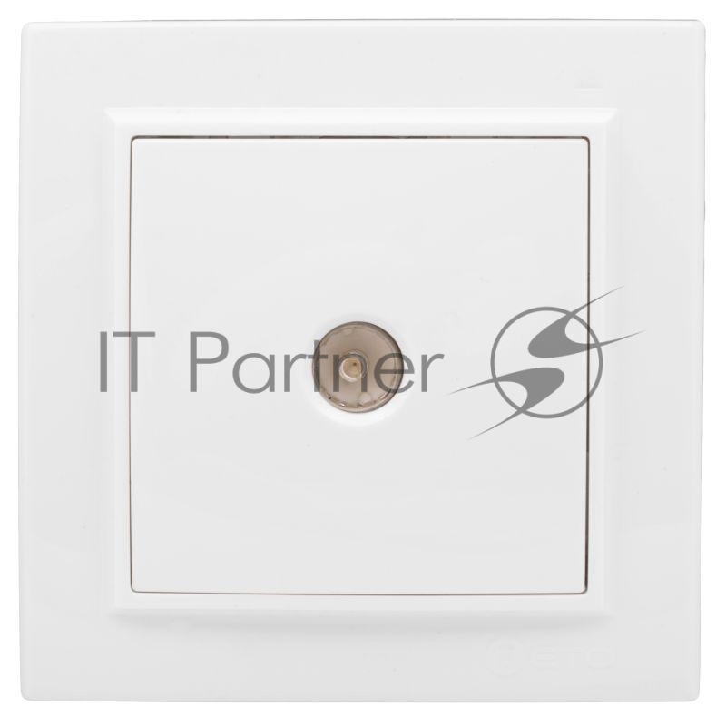 Розетка телевизионная TV 1-м СП Минск 75Ом 5-862МГц бел. Basic EKF ERA00-027-10