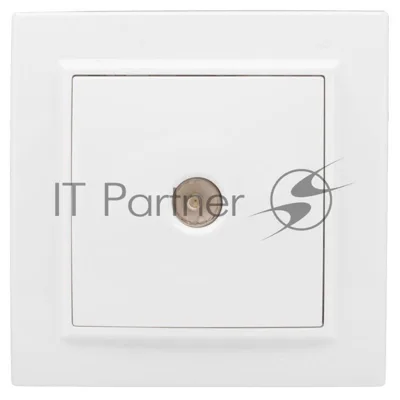 Розетка телевизионная TV 1-м СП Минск 75Ом 5-862МГц бел. Basic EKF ERA00-027-10